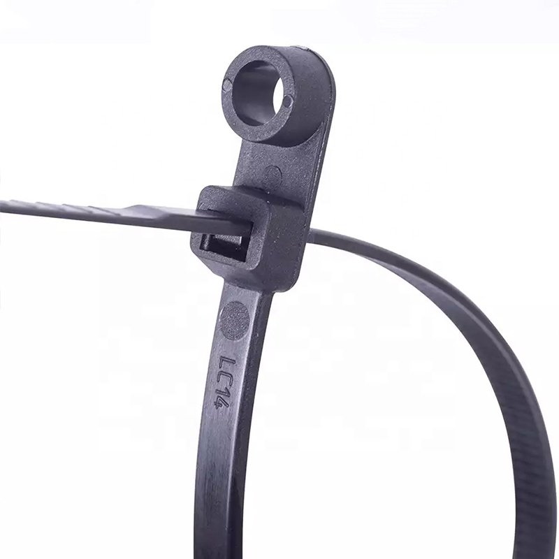 12 Inch Mounting Cable Tie Pack of 100 Black 300*7.6mm 120lbs Mountable Cable Ties