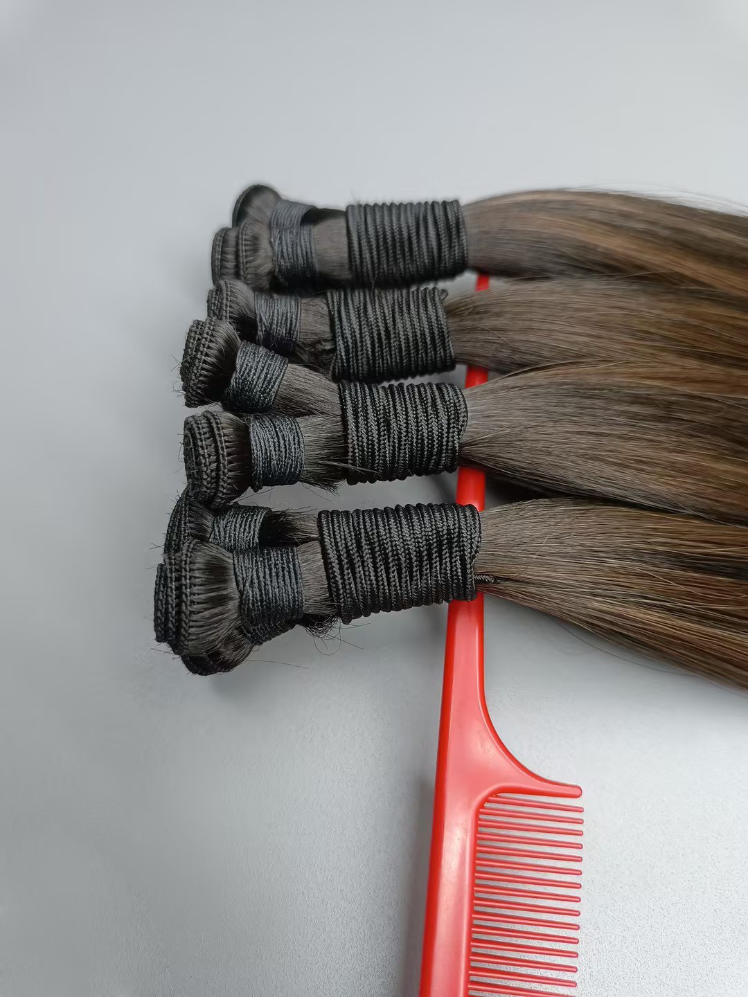 2024 ruikang 100%Human Hair Hand tied weft Rope DIY hand knitting