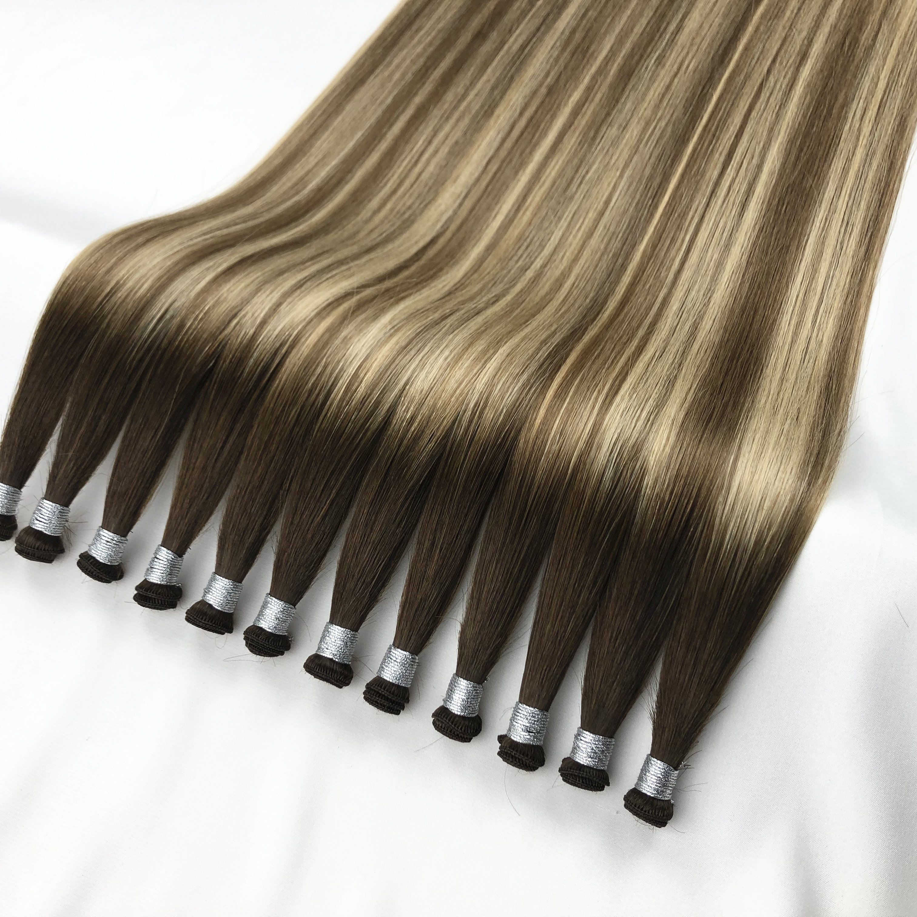 2024 ruikang 100%Human Hair Hand tied weft Rope DIY hand knitting