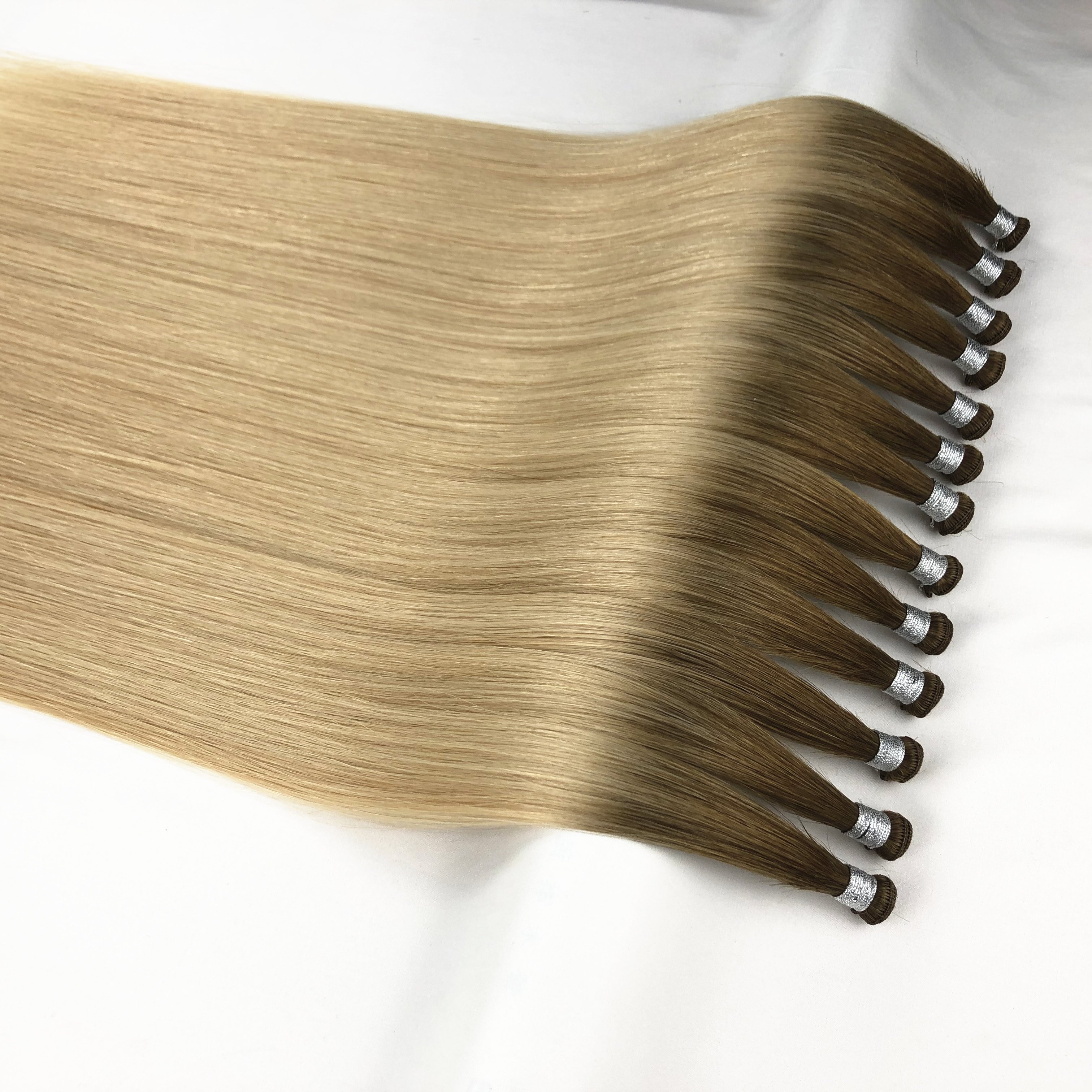 2024 ruikang 100%Human Hair Hand tied weft Rope DIY hand knitting