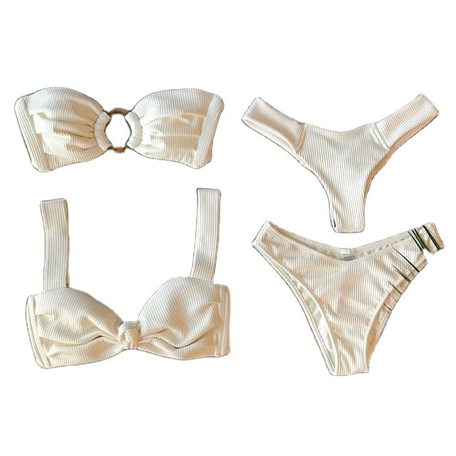 MLY High Quality Summer Swim Trend Print Bikini Set Girl Tie Side Matching Swimwear Beachwear