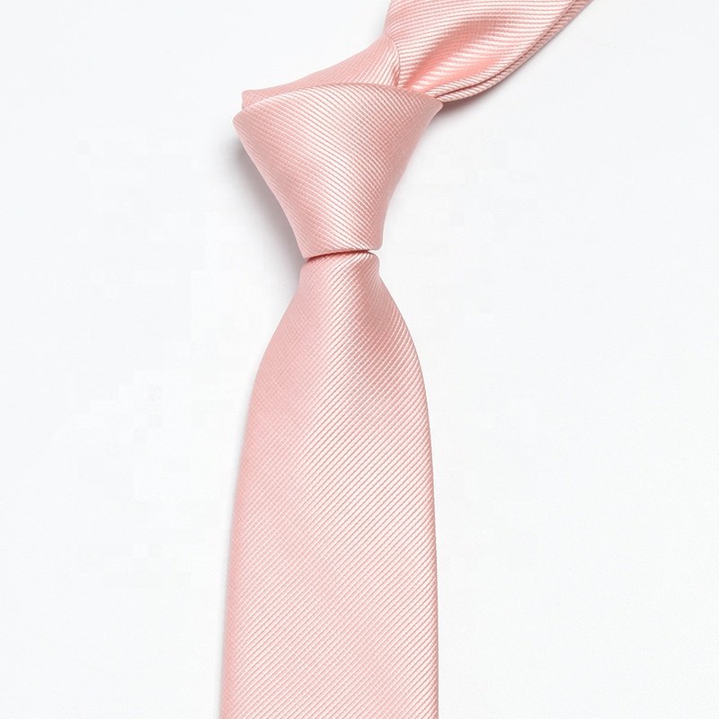 custom color available shengzhou high quality 6cm rib dusky pink rose necktie mens wedding tie