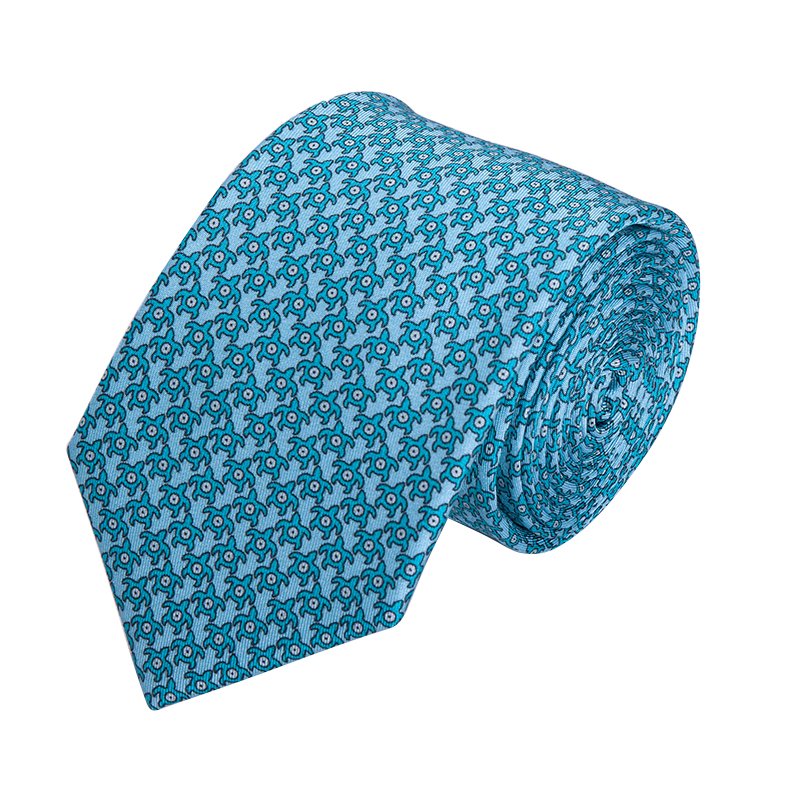 Pure Silk Navy Red Custom Necktie Animal Design Pattern Ties All over Duck Printed Neck Ties Manufacturer