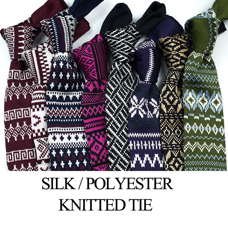 Wholesale Men's Skinny Silk Knit Tie