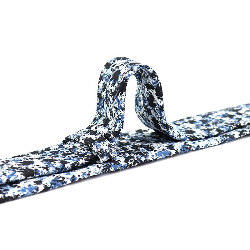 China Supplier Wholesale Custom Necktie Slim Skinny Novelty Abstract Print Men Quality Microfiber Polyester Business Ties