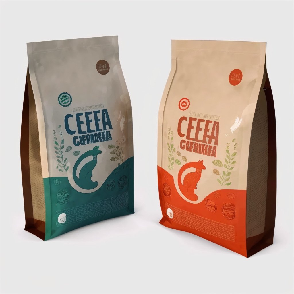 Digital Printed Custom Design 500g 1lb Coffee Powder Bag Coffee Bean Packaging Bag with Valve & Tin tie