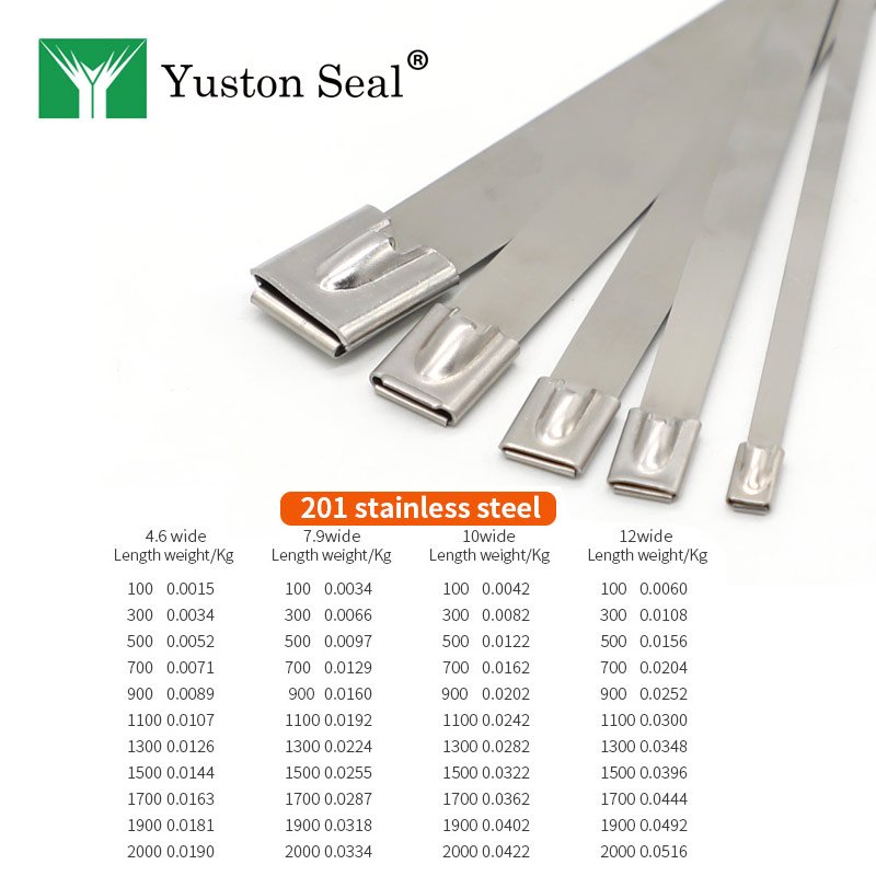 YTST002 Tamper Proof Hot Selling Stainless Steel Cable tie With Logo