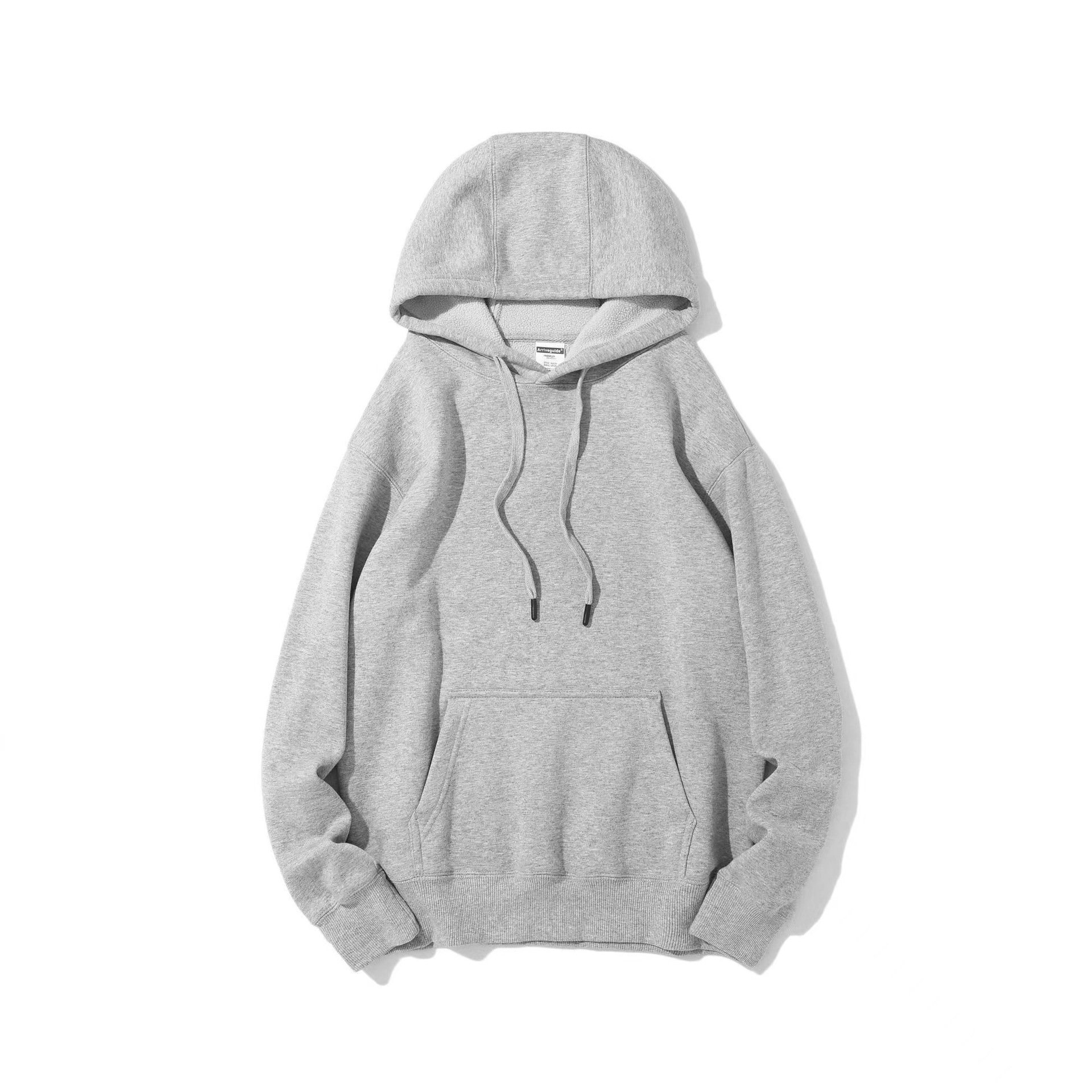 American Street Blank Hoodie Men Women Autumn and Winter Loose Oversized Hoodies&Sweatshirt Jacket Warm Cotton y2k Style Hoodie