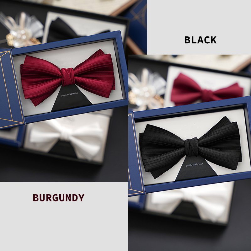 Bow Ties For Mens Woven Pre Tied Bowties Tuxedo Solid Color Formal Bow Tie for Costume
