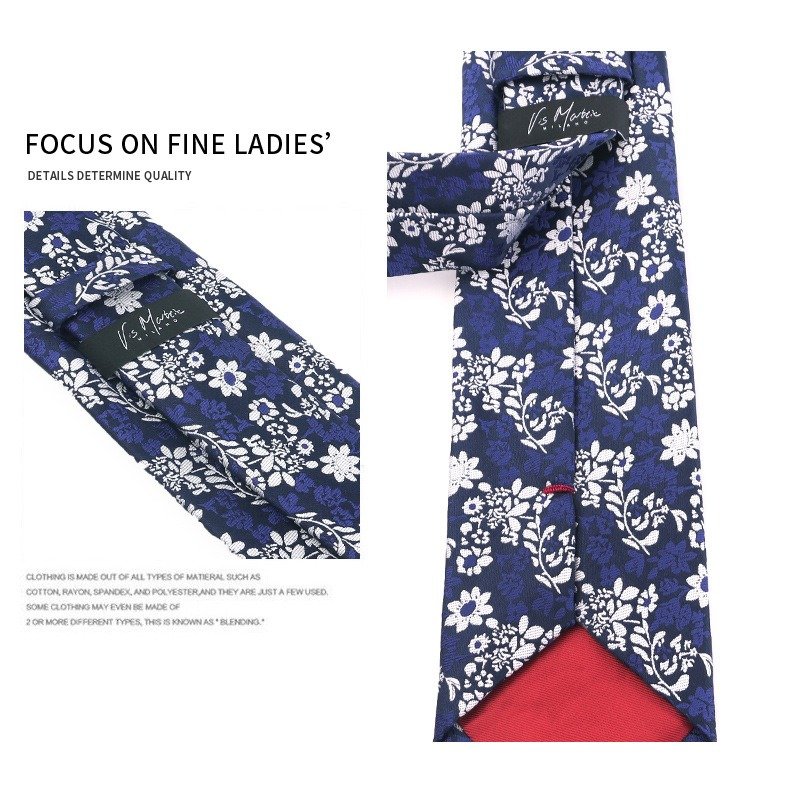 Wholesale Custom Fashion Slim 7.5CM Mens Necktie Polyester Silk Ties For Man Striped Dot Jacquard Cravat Business Party Corbatas