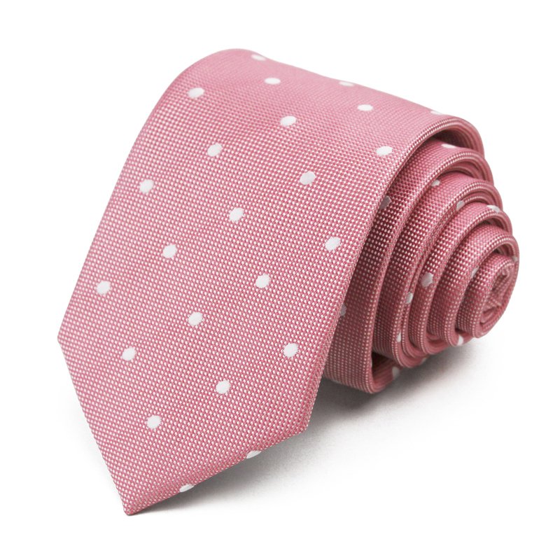 Wholesale Men 8CM Width Pink Gray Blue Green Dot Neckties For Men Personalized Polk Dot Men's Business Ties