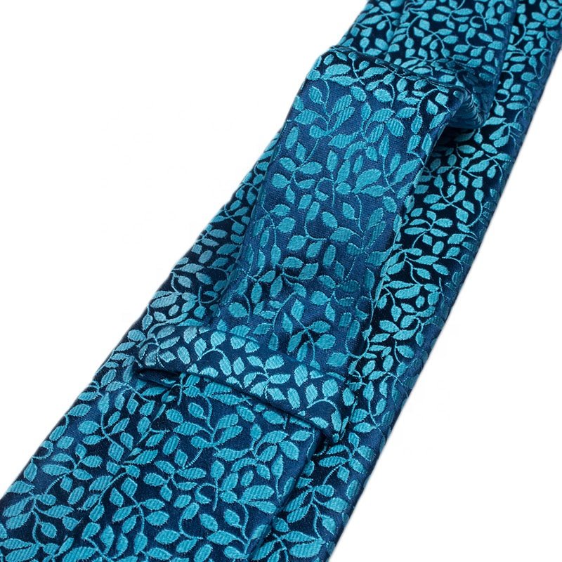 Mens Flower Neck Ties Blue Handmade Silk Personality Tie Flower Fancy Necktie For Sale