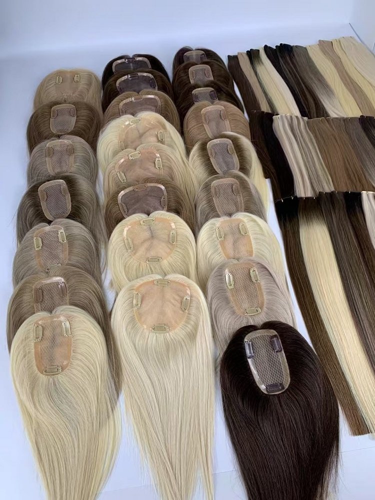 Unique Design Mini Wig European Hair Toupee Silk Base Closure Mono Topper Hand Tied Toupee 3X5