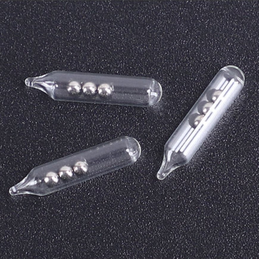 Custom fishing round glass rattles insert tube rattles shake attract fly tie tying attaches