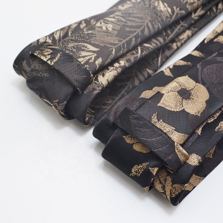 High quality best selling fabricas de gravatas men's neckties corbatas al mayor men tie flowers chocolate colour