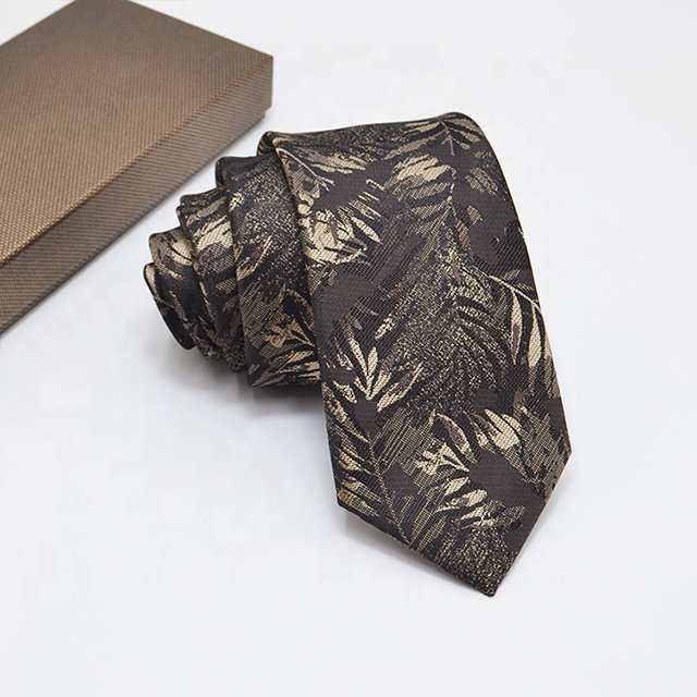 High quality best selling fabricas de gravatas men's neckties corbatas al mayor men tie flowers chocolate colour