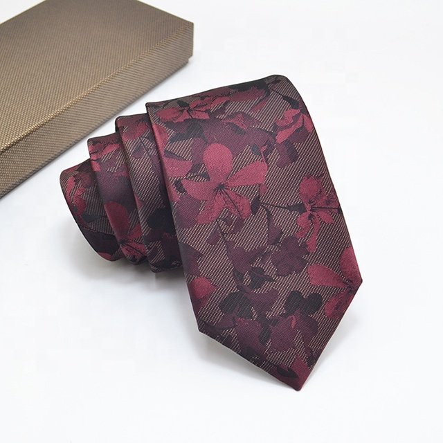 High quality best selling fabricas de gravatas men's neckties corbatas al mayor men tie flowers chocolate colour