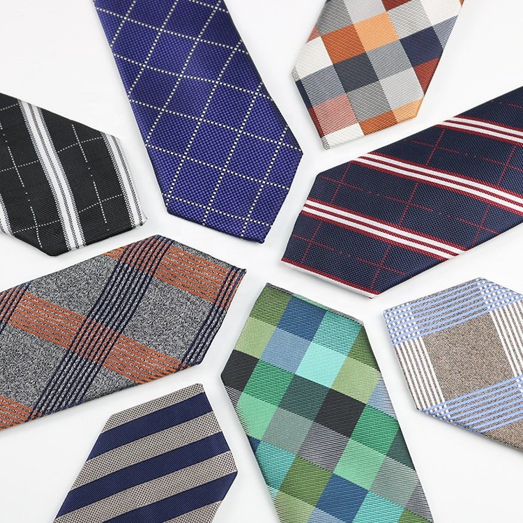 High quality business colorful necktie polyester men ties cheap mens neckties
