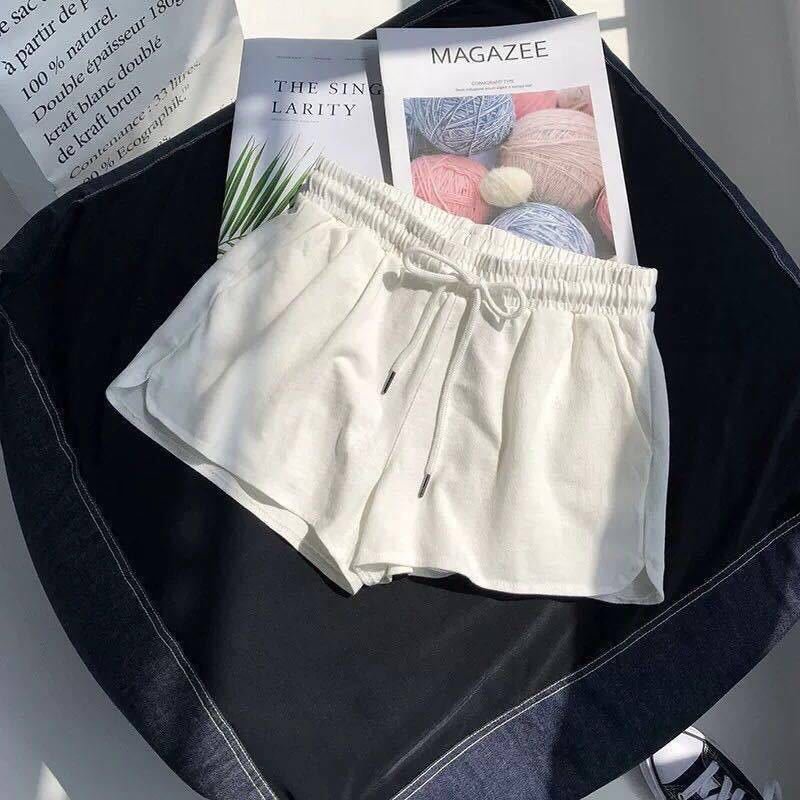 Womens Sweat Shorts Summer Casual Comfy High Waisted Lounge Drawstring Cotton Shorts with Pockets