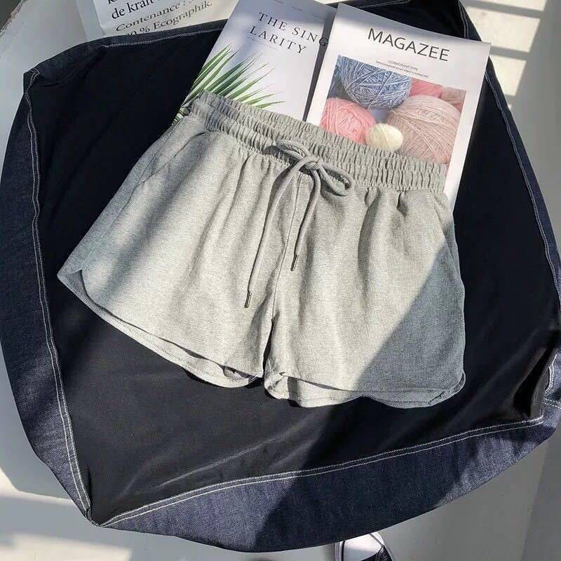 Womens Sweat Shorts Summer Casual Comfy High Waisted Lounge Drawstring Cotton Shorts with Pockets