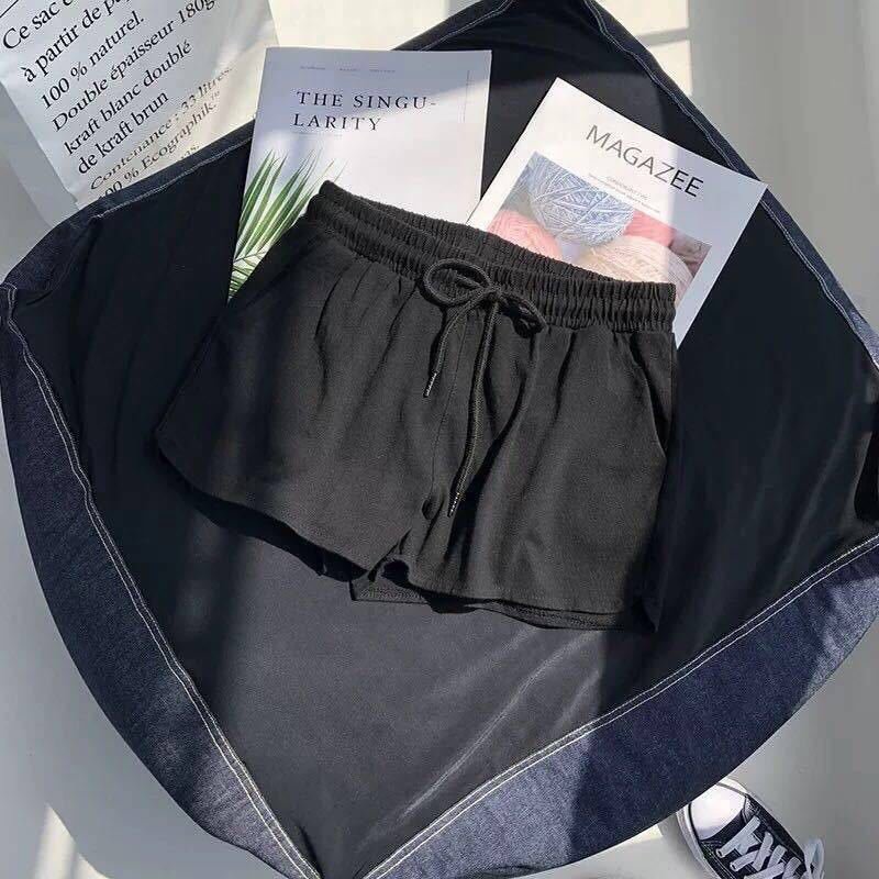 Womens Sweat Shorts Summer Casual Comfy High Waisted Lounge Drawstring Cotton Shorts with Pockets