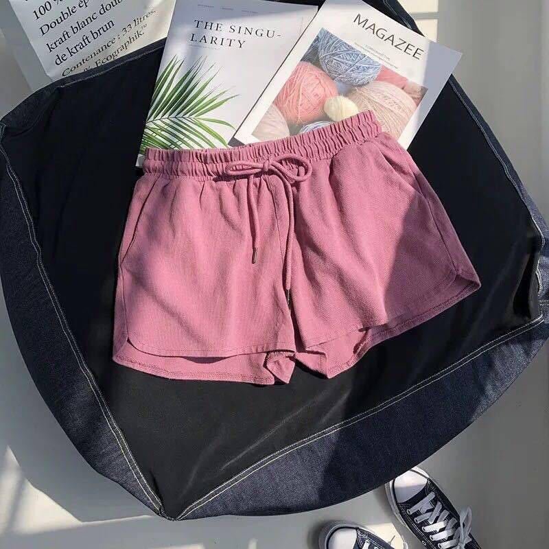 Womens Sweat Shorts Summer Casual Comfy High Waisted Lounge Drawstring Cotton Shorts with Pockets