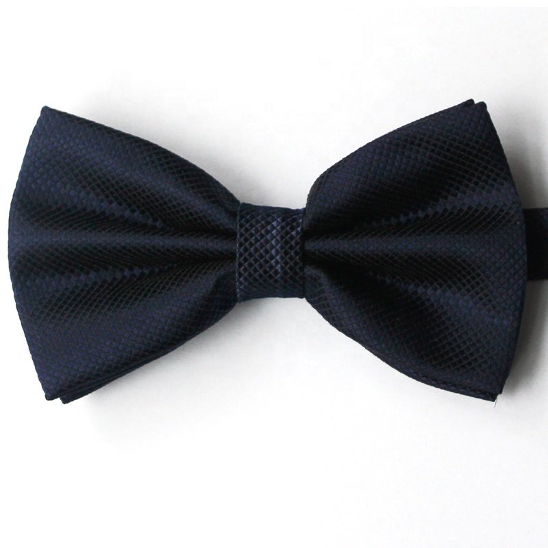 Wholesale Solid Color Dark Red/black/white/navy Two Layers Adjustable Self Bow Tie For Wedding Supplies