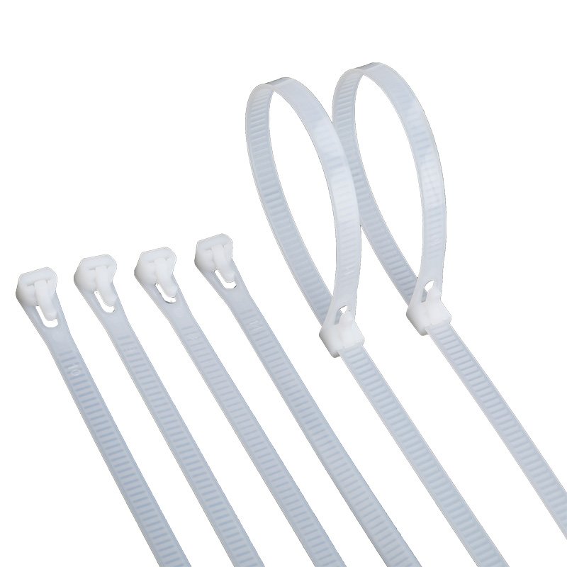 4.8*200mm 8" Releasable Reusable Carry Straps Automatic Adjustable Zip Tie Strap Reusable Wire Wraps Nylon Cable Ties
