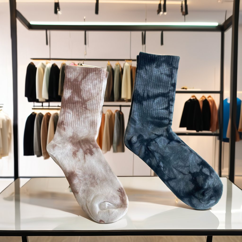 Novelty Skateboard Dress Socks Colorful Cool Tie Dye Crew Sustainable Fashion Tie Dye R-gear Drymax For Men And Wo Sports Socks