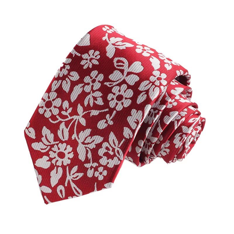2024 Latest Design Low Price Pure Silk Neck Tie High Quality Classic Luxury Red Custom Necktie For Business Men