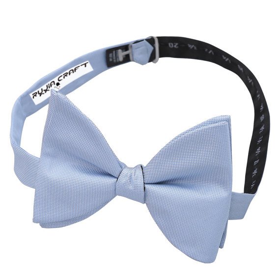 Wholesale Polyester Solid Color Bowknot Bows Tie Men Self Tie Bowties With Pocket Square Custom Black Box Set
