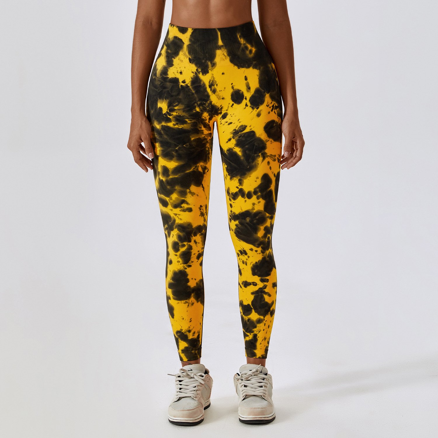 2023 Hot Sale Woman Scrunch Butt Custom Yoga Pants Push Up Sportswear Fitness Tight Workout Marble Tie Dye Leggings