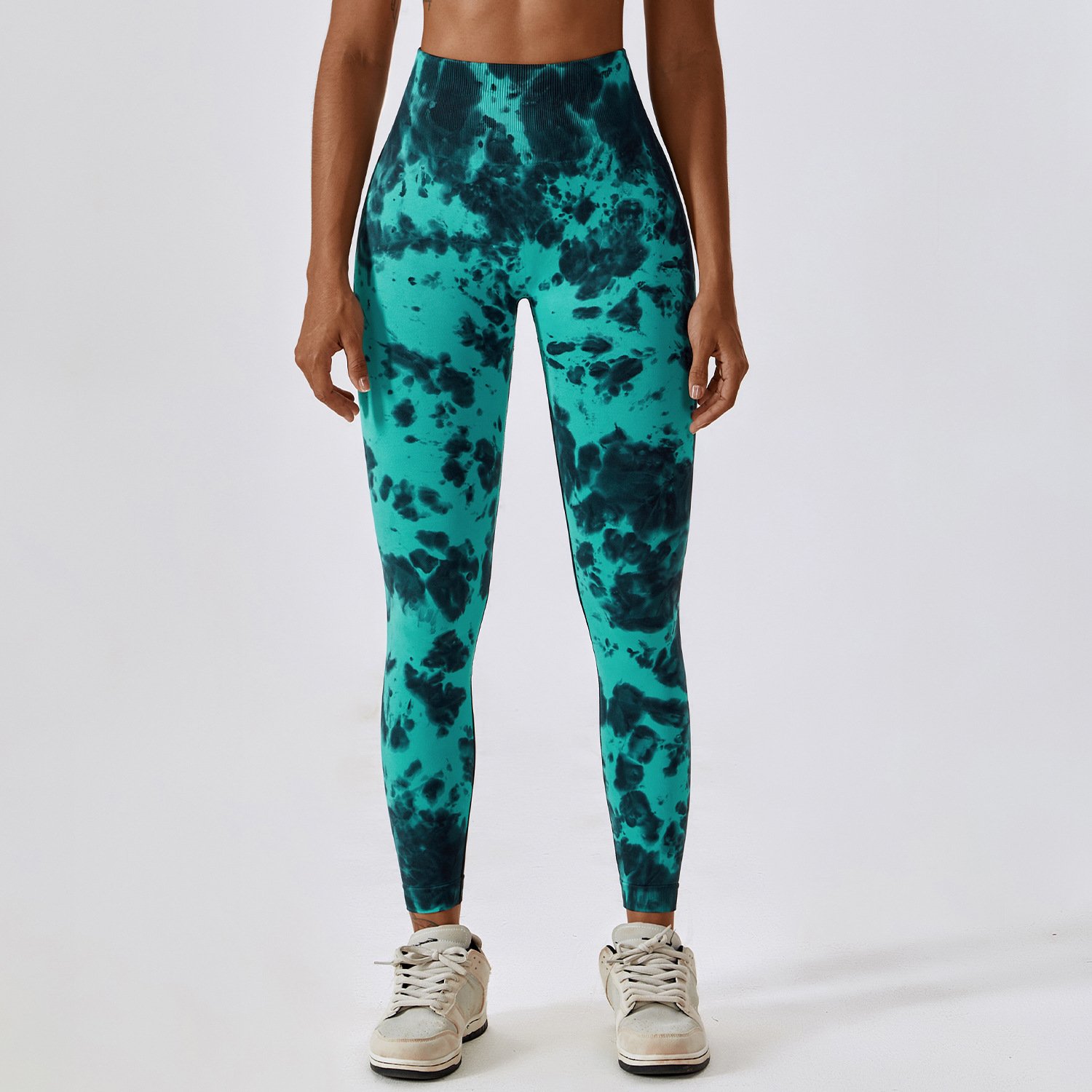 2023 Hot Sale Woman Scrunch Butt Custom Yoga Pants Push Up Sportswear Fitness Tight Workout Marble Tie Dye Leggings