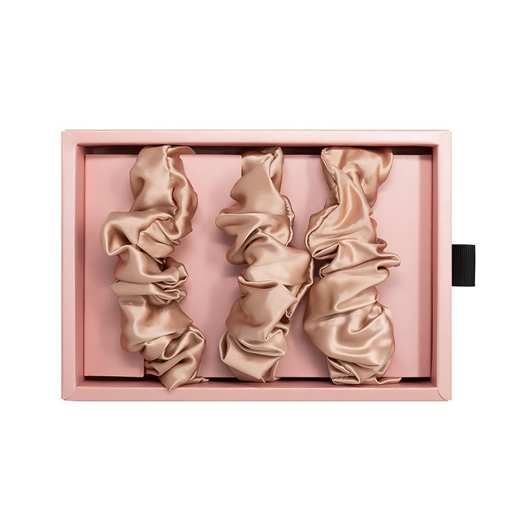 wholesale Factory custom logo bulk women large silk satin scrunchy hair ties 100% mulberry silk hair scrunchie