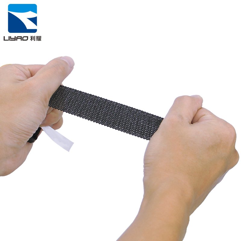 Manufacturer 25mm*200mm Multi Function Reusable Durable Elastic Strap Hook and Loop Cable Tie with Plastic Buckle strap