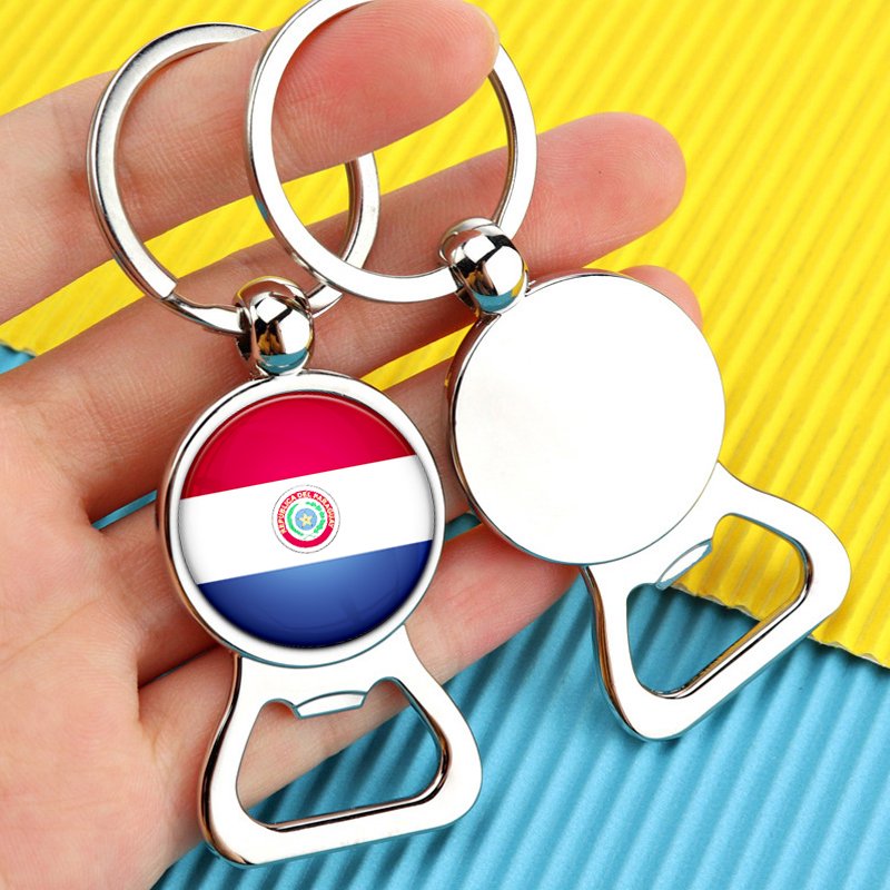 80 Models Paraguay Country Flag Map Tie Clip Lapel Pin Ring Brooch Cuff Link Necklace Bracelet Earrings Key Chain Jewelry Set