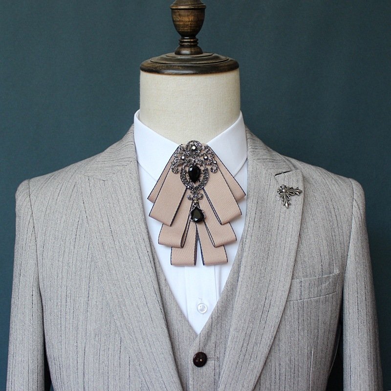 High Quality Ladies British Men Women Silk Satin Ribbon Bow Tie Christmas Fashion Crystal For Suit