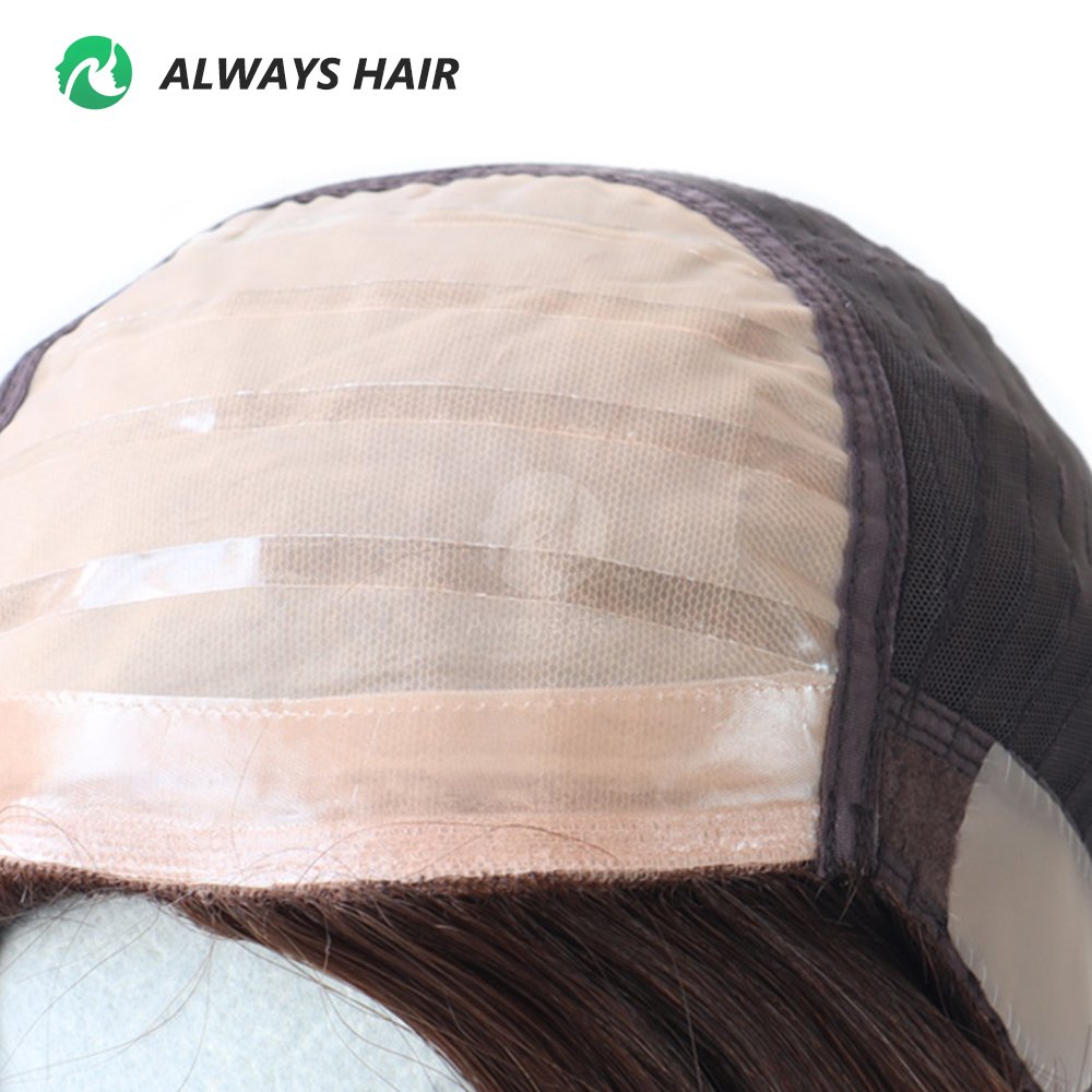 Kosher Jewish Wig JW23 12.5" Silk Base Wigs Half Hand Tied Wig Human Hair Chinese How Shine Straight Elastic Lace Women Long