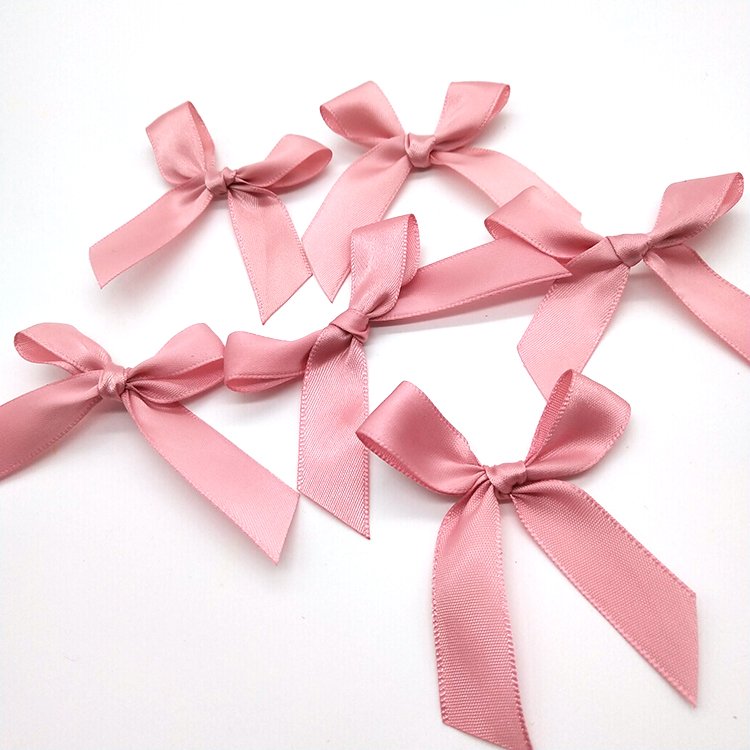 Custom Eco-Friendly Kids Satin Ribbon Bow Tie Factory Pre-Made Gift Packing Decoration