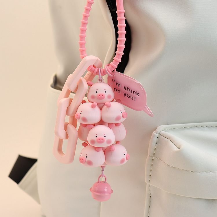 2024 Hot Kawaii Ice Cream Keychain 3d Silicone Cute Bell Backpack Pendant Keychains