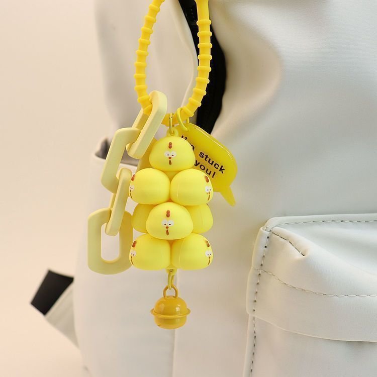 2024 Hot Kawaii Ice Cream Keychain 3d Silicone Cute Bell Backpack Pendant Keychains