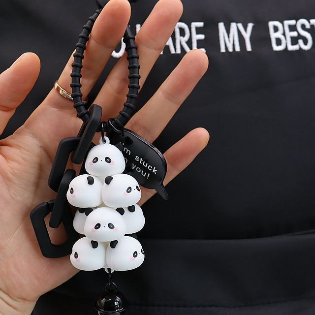 2024 Hot Kawaii Ice Cream Keychain 3d Silicone Cute Bell Backpack Pendant Keychains