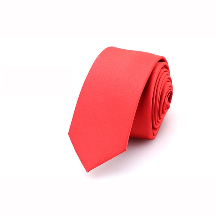 Wholesale Red Navy Gift Neck Tie 100% Polyester Multiplecolor Plain Black Tie Mens 8cm Necktie