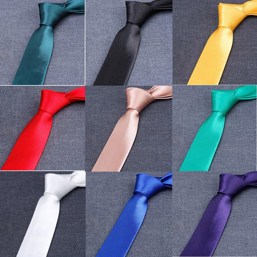 Wholesale Red Navy Gift Neck Tie 100% Polyester Multiplecolor Plain Black Tie Mens 8cm Necktie