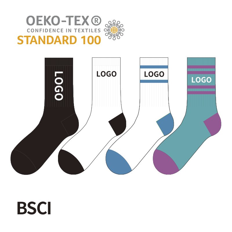 Custom Logo Women's Socks Blank Ankle Crew Long Knee High Dress Gym Socks Trendy Warm Thickened Stocking