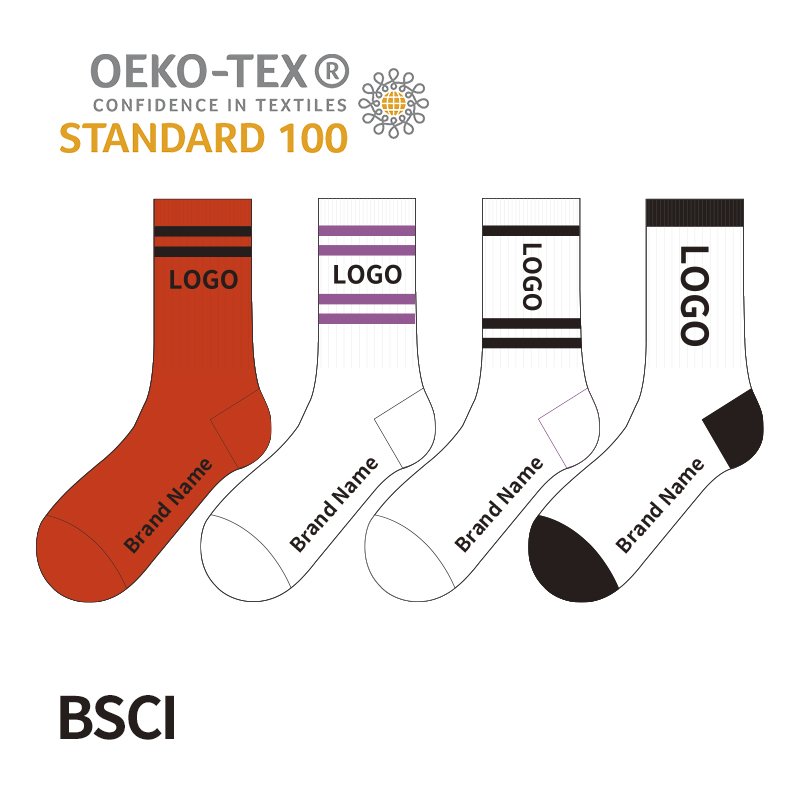 Custom Logo Women's Socks Blank Ankle Crew Long Knee High Dress Gym Socks Trendy Warm Thickened Stocking