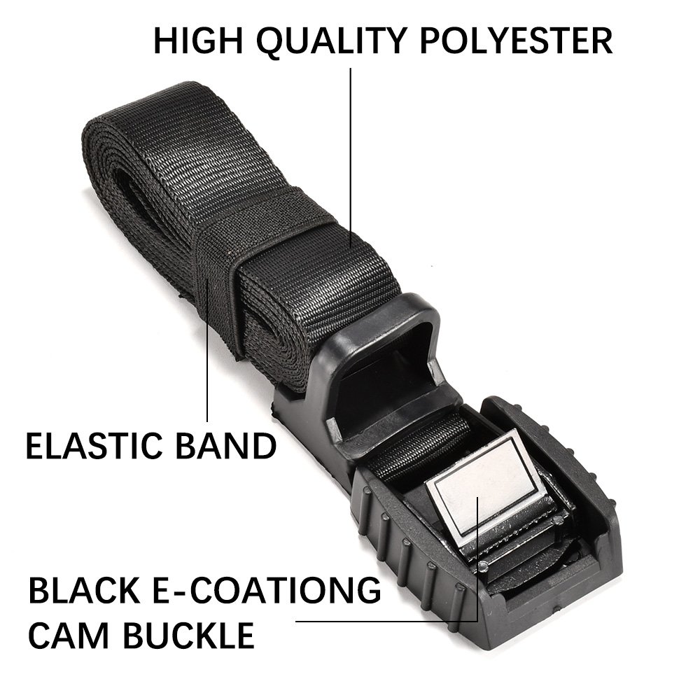 1 inch 250kgs cargo lashing strap rubber padded cam buckle tie down strap with black e-coating cam buckle