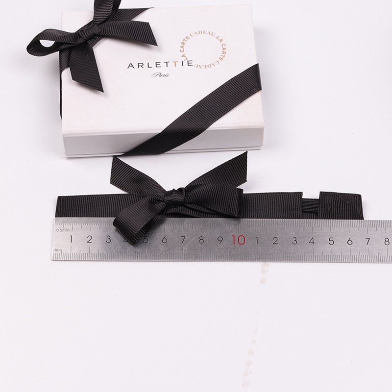 Custom Satin Tie Packing Ribbon Bows with Elastic Loop for Gift & Decorative Perfume Bottle Ribbon Bow Width Customizable