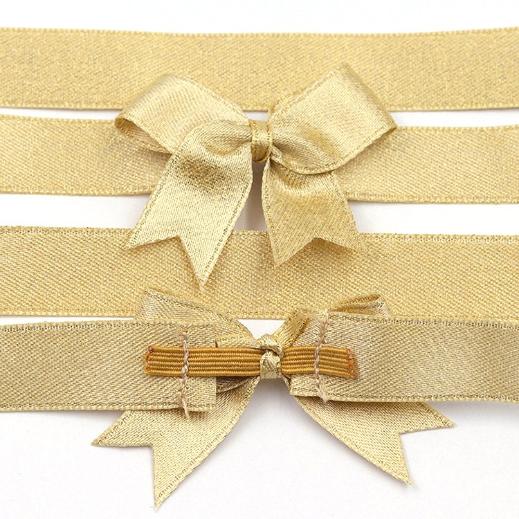 Custom Satin Tie Packing Ribbon Bows with Elastic Loop for Gift & Decorative Perfume Bottle Ribbon Bow Width Customizable