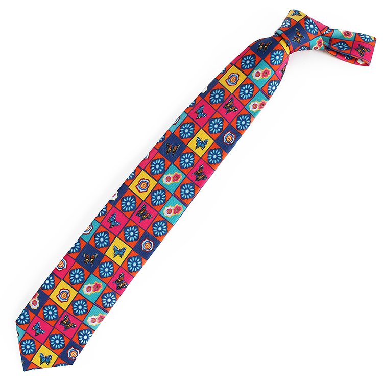 Dacheng Cartoon Pattern Printed Krawatte Floral Men Ties Custom Colorful Silk Neck Tie